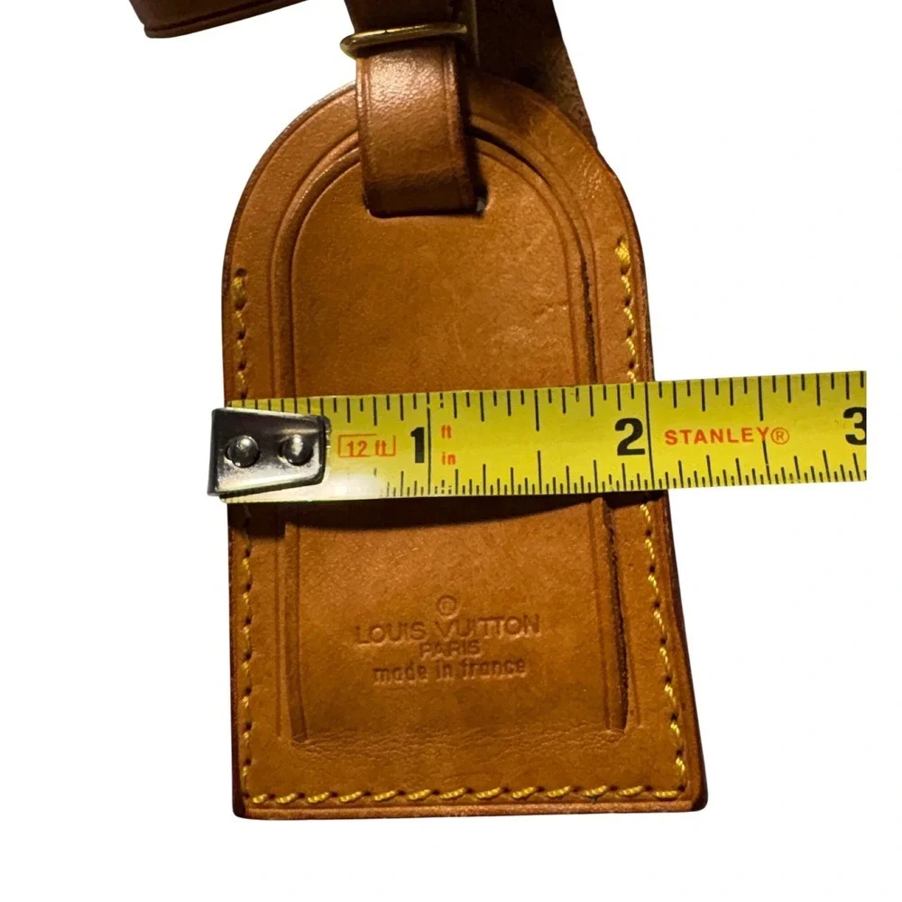 Louis Vuitton Vachetta Leather Luggage Tag and Poignet Set Made in France